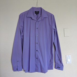 Men's Apt. 9® Stretch Slim-Fit Light Purple Dress Shirt, L, 36/37, 16 1/2